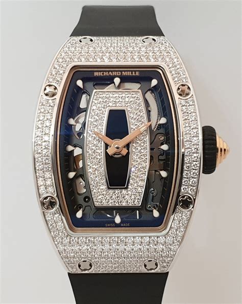 richard mille ladies white|Richard Mille watch with diamonds.